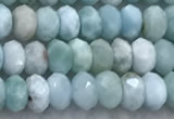 CLR160 15 inches 3*5mm faceted rondelle larimar beads wholesale