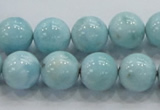 CLR18 15.5 inches 12mm round grade A natural larimar gemstone beads