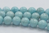 CLR19 15.5 inches 10mm round grade AA natural larimar gemstone beads