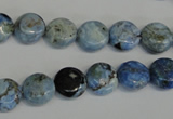 CLR208 15.5 inches 10mm flat round larimar gemstone beads