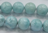 CLR21 15.5 inches 14mm round grade AA natural larimar gemstone beads