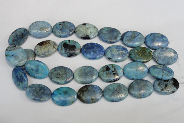 CLR216 15.5 inches 22*30mm oval larimar gemstone beads