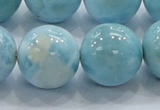 CLR24 15.5 inches 20mm round grade AA natural larimar gemstone beads