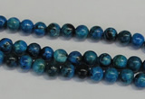 CLR300 15.5 inches 4mm round dyed larimar gemstone beads