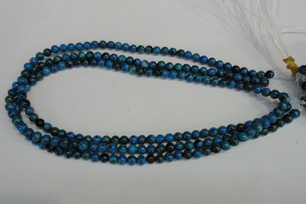 CLR300 15.5 inches 4mm round dyed larimar gemstone beads