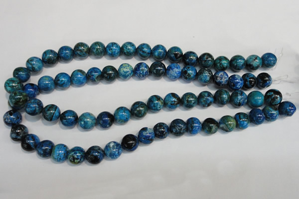 CLR304 15.5 inches 12mm round dyed larimar gemstone beads