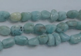 CLR32 15.5 inches 5*8mm nugget natural larimar gemstone beads