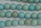 CLR350 15.5 inches 4mm round dyed larimar gemstone beads