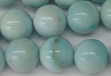 CLR355 15.5 inches 14mm round dyed larimar gemstone beads