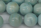 CLR356 15.5 inches 16mm round dyed larimar gemstone beads