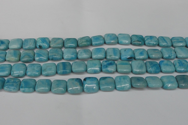 CLR381 15.5 inches 12*12mm square dyed larimar gemstone beads