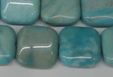 CLR384 15.5 inches 18*18mm square dyed larimar gemstone beads