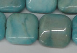 CLR385 15.5 inches 20*20mm square dyed larimar gemstone beads