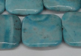 CLR386 15.5 inches 25*25mm square dyed larimar gemstone beads