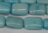 CLR392 15.5 inches 10*14mm rectangle dyed larimar gemstone beads