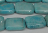 CLR394 15.5 inches 13*18mm rectangle dyed larimar gemstone beads