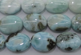 CLR41 15.5 inches 12*16mm oval natural larimar gemstone beads