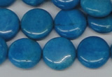 CLR413 15.5 inches 16mm flat round dyed larimar gemstone beads