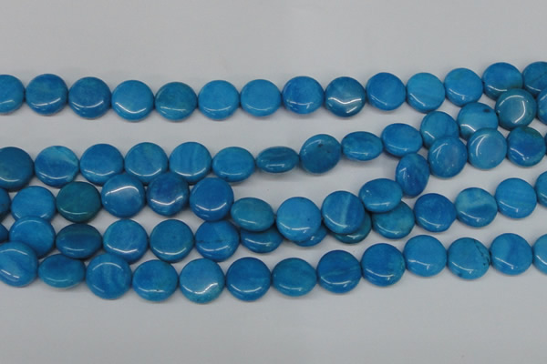 CLR414 15.5 inches 18mm flat round dyed larimar gemstone beads