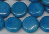 CLR416 15.5 inches 25mm flat round dyed larimar gemstone beads