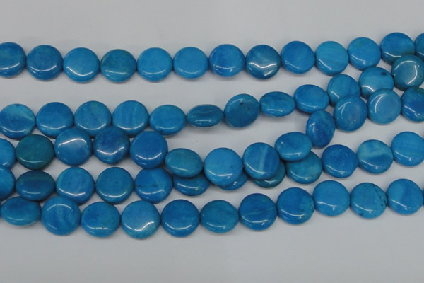 CLR416 15.5 inches 25mm flat round dyed larimar gemstone beads