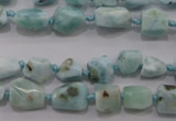 CLR46 15.5 inches 6*7mm – 10*12mm nuggets natural larimar beads