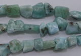 CLR47 15.5 inches 5*7mm – 10*12mm nuggets natural larimar beads