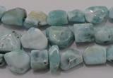 CLR48 15.5 inches 6*7mm – 10*14mm nuggets natural larimar beads