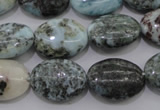 CLR55 15.5 inches 13*18mm oval natural larimar gemstone beads