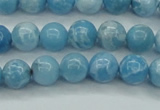 CLR601 15.5 inches 6mm round imitation larimar beads wholesale