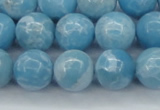 CLR604 15.5 inches 12mm round imitation larimar beads wholesale