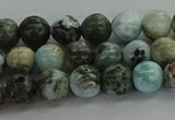 CLR61 15.5 inches 6mm round natural larimar gemstone beads