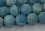 CLR613 15.5 inches 10mm round matte imitation larimar beads