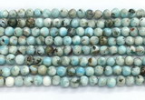 CLR620 15.5 inches 6mm round larimar gemstone beads