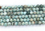 CLR621 15.5 inches 8mm round larimar gemstone beads