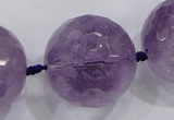 CLS01 15.5 inches 30mm faceted round large amethyst gemstone beads