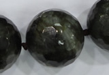 CLS03 15.5 inches 30mm faceted round large black labradorite beads