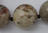 CLS08 15.5 inches 30mm faceted round large chrysanthemum agate beads