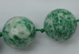 CLS102 15.5 inches 25mm faceted round large Qinghai jade beads