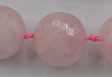 CLS15 15.5 inches 30mm faceted round large rose quartz beads