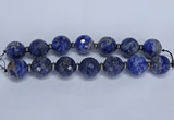 CLS304 7.5 inches 25mm faceted round large sodalite gemstone beads