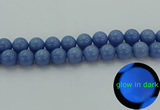 CLU106 15.5 inches 16mm round blue luminous stone beads