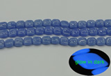 CLU191 15.5 inches 10*10mm square blue luminous stone beads