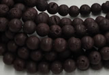 CLV200 15.5 inches 6mm round coffee natural lava beads wholesale