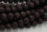 CLV201 15.5 inches 8mm round coffee natural lava beads wholesale