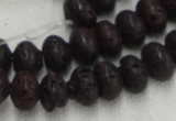 CLV206 15.5 inches 6*10mm rondelle coffee natural lava beads wholesale