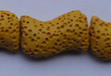 CLV21 16 inches 13*21mm marquise yellow natural lava beads wholesale