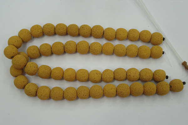 CLV373 15.5 inches 16mm ball dyed lava beads wholesale