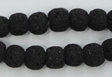 CLV380 15.5 inches 12mm ball dyed lava beads wholesale