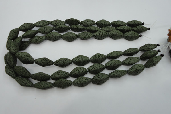 CLV397 15.5 inches 14*22mm diamond dyed lava beads wholesale